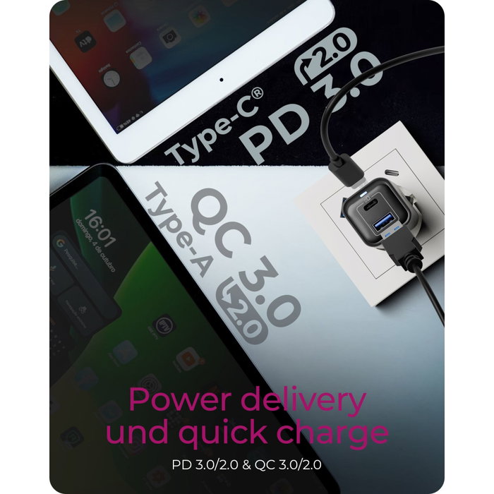 Icy BOX IB-PS1020-PD Chargeur Secteur 20W 2 Ports USB-C et USB-A Icy BOX IB-PS1020-PD Chargeur Secteur 20W 2 Ports USB-C et USB-A
