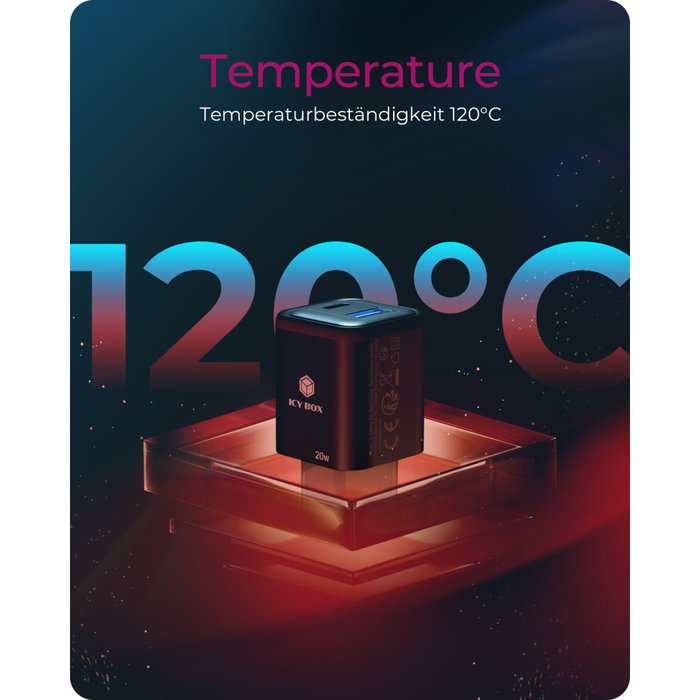 Icy BOX IB-PS1020-PD Chargeur Secteur 20W 2 Ports USB-C et USB-A Icy BOX IB-PS1020-PD Chargeur Secteur 20W 2 Ports USB-C et USB-A