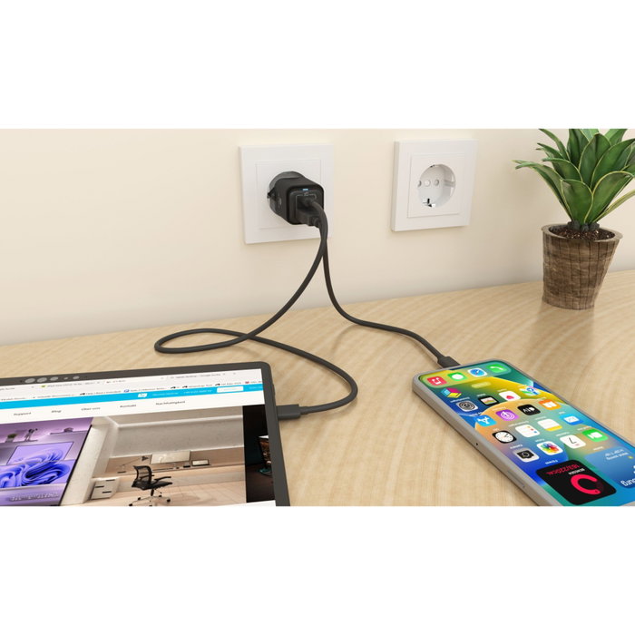 Icy BOX IB-PS1020-PD Chargeur Secteur 20W 2 Ports USB-C et USB-A Icy BOX IB-PS1020-PD Chargeur Secteur 20W 2 Ports USB-C et USB-A