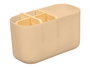 Berilo Organiseur Plastique Bambou 5 Compartiments Beige 17,5 x 10 x 8,5 cm (Set de 24)