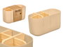 Berilo Organiseur Plastique Bambou 5 Compartiments Beige 17,5 x 10 x 8,5 cm (Set de 24)