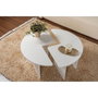 Table basse Moira ronde blanc naturel