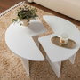 Table basse Moira ronde blanc naturel