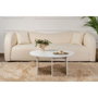 Table basse Moira ronde blanc naturel