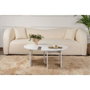 Table basse Moira ronde blanc naturel
