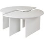 Table basse Moira ronde blanc naturel