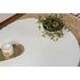 MOIRA Table basse ronde en aggloméré blanc naturel, 90 x 90 x 41 cm