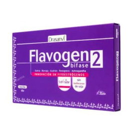 DRASANVI Flavogen Bifase 2 60Cap. Complément Alimentaire Jour et Nuit Ménopause