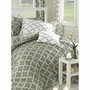 BigBuy Home Parure de lit Gris en coton renforcé (220 x 240 cm) avec 2 taies d'oreiller