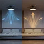 Philips Atlas Ventilateur de Plafond à Pales Rétractables 106 cm Nickel avec Éclairage LED Intégré et Télécommande