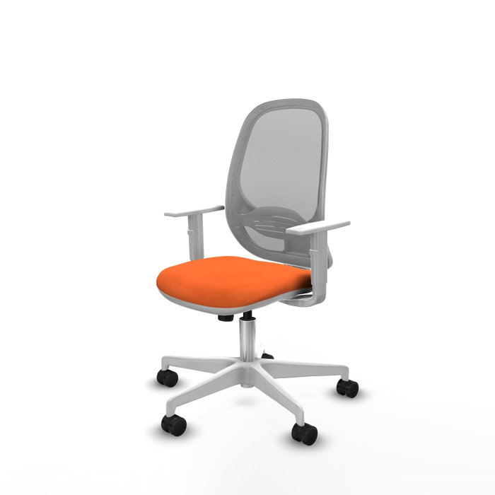 PIQUERAS Y CRESPO Chaise de bureau Cilanco Synchro Orange et Gris PIQUERAS Y CRESPO Chaise de bureau Cilanco Synchro Orange et Gris