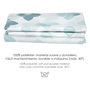 ORYX Rideau de douche géométrique bleu aqua 180x200cm imperméable