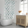 ORYX Rideau de douche géométrique bleu aqua 180x200cm imperméable
