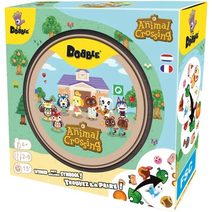 Asmodee Dobble Animal Crossing (Eco Sleeve) FR/NL - Jeu de société en français