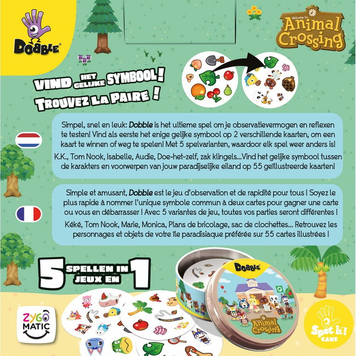 Asmodee Dobble Animal Crossing (Eco Sleeve) FR/NL