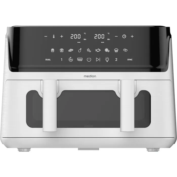 Medion P25 XXL Flex M - Friteuse à air 10,8L - Blanc Mat Medion P25 XXL Flex M - Friteuse à air 10,8L - Blanc Mat
