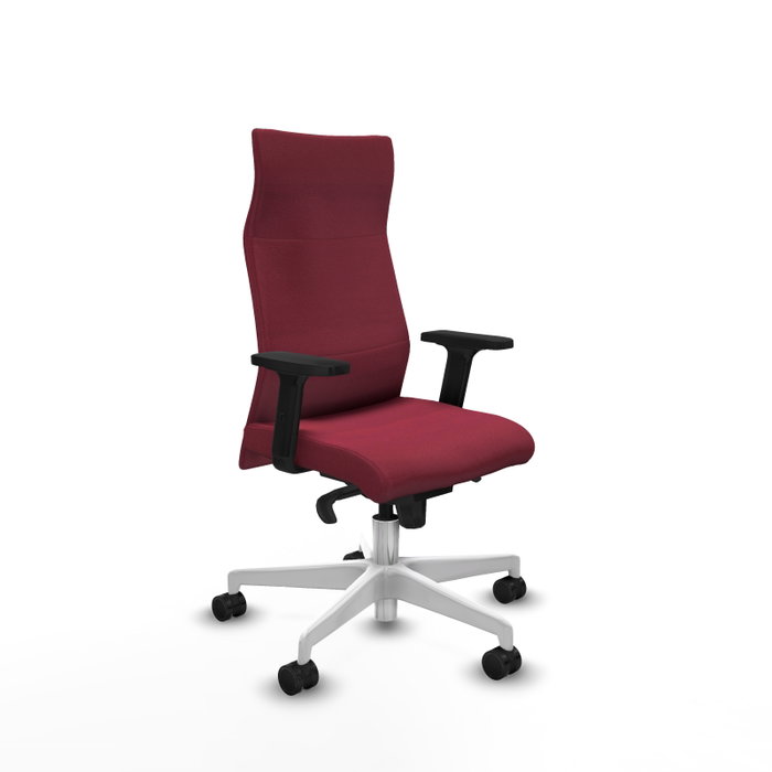 Piqueras Y Crespo Fauteuil Albacete, Granat, Mécanisme Synchrone, Base Blanche, Bras 2D Piqueras Y Crespo Fauteuil Albacete, Granat, Mécanisme Synchrone, Base Blanche, Bras 2D