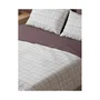 Parure de lit King Size Rose / Blanc en coton renforcé, 1 housse de couette et 2 taies d'oreiller