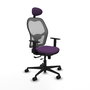 Piqueras y Crespo Chaise de Bureau Jorquera avec Appui-tête, Violet et Gris