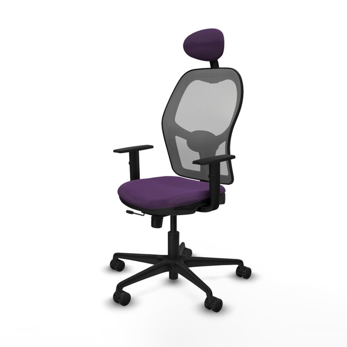 Piqueras y Crespo Chaise de Bureau Jorquera avec Appui-tête, Violet et Gris Piqueras y Crespo Chaise de Bureau Jorquera avec Appui-tête, Violet et Gris