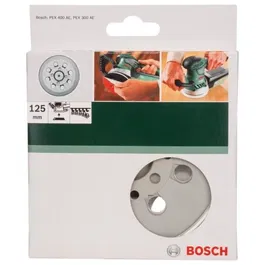Bosch Plateau de ponçage souple 125 mm pour ponceuse excentrique PEX 300/400 AE - Abrasion efficace, qualité de surface optimale
