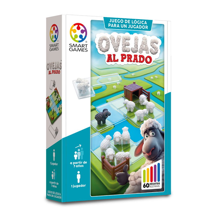 Smart Games Ovejas Al Prado Sg452Es - Jeu de puzzle pour les ovejas avec 60 défis, pour enfants de 7 ans et plus