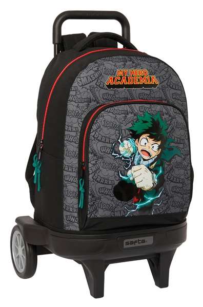 Safta Sac à dos grand avec roues compact Evol. Ext. My Hero Academia 33 x 45 x 22 cm pour enfants et adultes Safta Sac à dos grand avec roues compact Evol. Ext. My Hero Academia 33 x 45 x 22 cm pour enfants et adultes