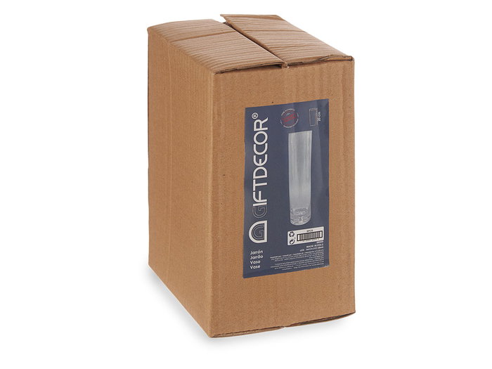 GIFTDECOR Vase en Cristal Ovalé Transparent