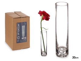 GIFTDECOR Vase en Cristal Ovalé Transparent