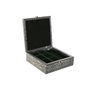 Boîte à bijoux Home ESPRIT Vert Argenté Bois Aluminium 18 x 18 x 6 cm