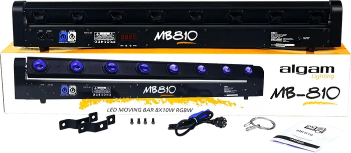 Algamlight Barre LED 8x10W RGBW Motorisée DMX - Barra Led 8x10W Alimentación incluida Algamlight Barre LED 8x10W RGBW Motorisée DMX - Barra Led 8x10W Alimentación incluida