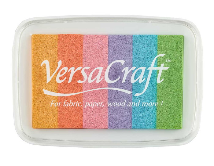 Tsukineko VERSACRAFT Tampon encreur 6 couleurs Tonos caramelo 95x65mm Tsukineko VERSACRAFT Tampon encreur 6 couleurs Tonos caramelo 95x65mm