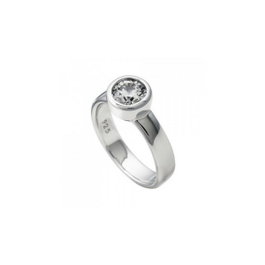 Diamonfire Bague en Argent de loi avec Circonite 7mm