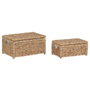 Home ESPRIT Panier à linge Tropical Blanc et Naturel - Lot de 2 unités