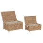 Home ESPRIT Panier à linge Tropical Blanc et Naturel - Lot de 2 unités