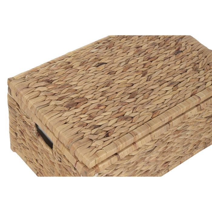 Home ESPRIT Panier à linge Tropical Blanc et Naturel - Lot de 2 unités