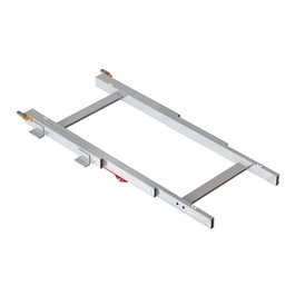 Emuca Rails de table coulissante Twice Top, Aluminium Anodisé mat