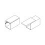 Emuca Rails de table coulissante Twice Top, Aluminium, Anodisé mat