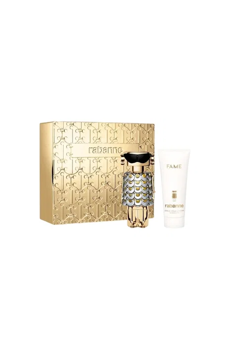 Paco Rabanne Set Fame pour femme avec Eau de Parfum 80 ml et Lait Hydratant 100 ml Paco Rabanne Set Fame pour femme avec Eau de Parfum 80 ml et Lait Hydratant 100 ml