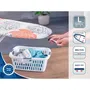 Leifheit Housse pour table à repasser Cotton Comfort L 71602, rembourrage molleton 4 mm, max. 125 x 45 cm, fixation Easy Fit et clip