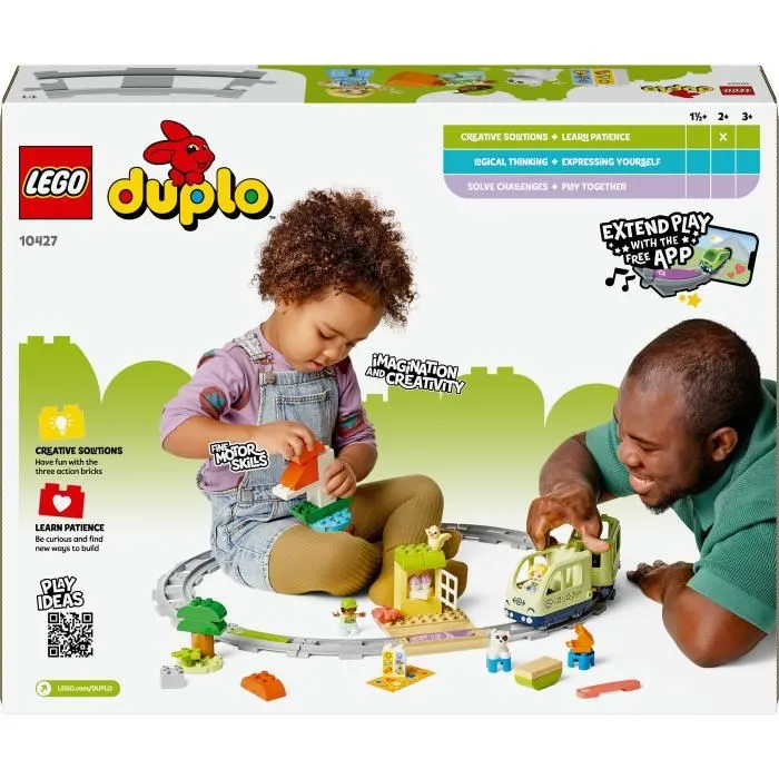 Lego DUPLO 10427 Le Train d'Aventures Interactif - Jouet de Construction Éducatif avec Sons et Lumières - 57 Pièces - Pour Enfants dès 2 Ans Lego DUPLO 10427 Le Train d'Aventures Interactif - Jouet de Construction Éducatif avec Sons et Lumières - 57 Pièces - Pour Enfants dès 2 Ans