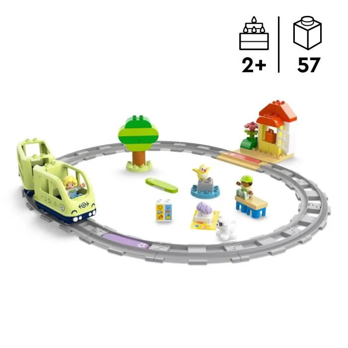 Lego DUPLO 10427 Le Train d'Aventures Interactif - Jouet de Construction Éducatif avec Sons et Lumières - 57 Pièces - Pour Enfants dès 2 Ans Lego DUPLO 10427 Le Train d'Aventures Interactif - Jouet de Construction Éducatif avec Sons et Lumières - 57 Pièces - Pour Enfants dès 2 Ans