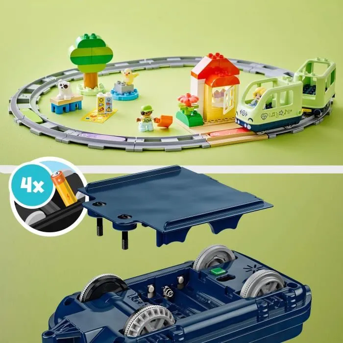Lego DUPLO 10427 Le Train d'Aventures Interactif - Jouet de Construction Éducatif avec Sons et Lumières - 57 Pièces - Pour Enfants dès 2 Ans Lego DUPLO 10427 Le Train d'Aventures Interactif - Jouet de Construction Éducatif avec Sons et Lumières - 57 Pièces - Pour Enfants dès 2 Ans