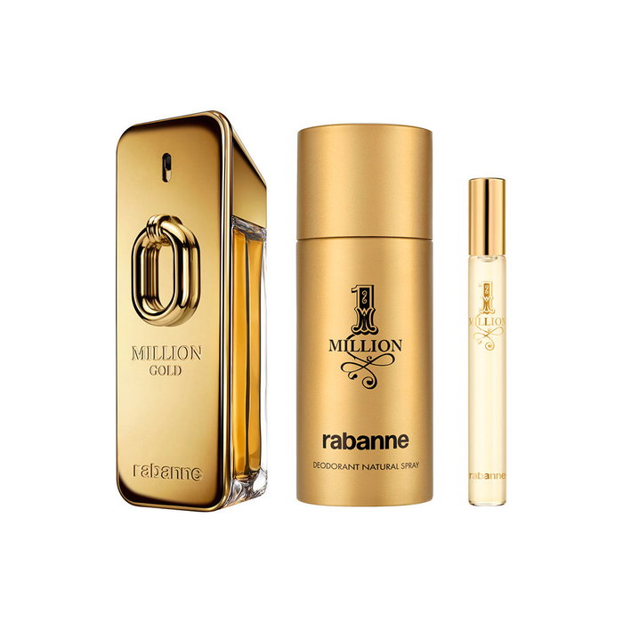 Rabanne Coffret Million Gold Intense Eau de Parfum 100ml + Déodorant 150ml + Miniature 10ml Homme