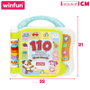 WINFUN Livre d'Apprentissage Bilingue avec Sons et Mélodies pour Enfants dès 12 mois, 110 Mots, 2 Langues, 21x22 cm