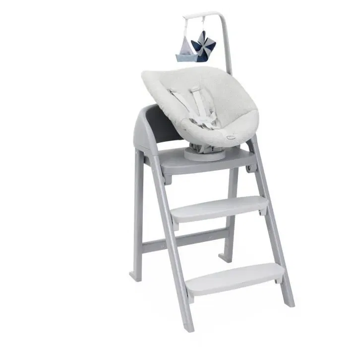 Chicco Siège de Naissance Crescendo - Siège Inclinable Gris avec Housse Lavable et Barre de Jeux - Pour Bébé de 0 à 9 kg