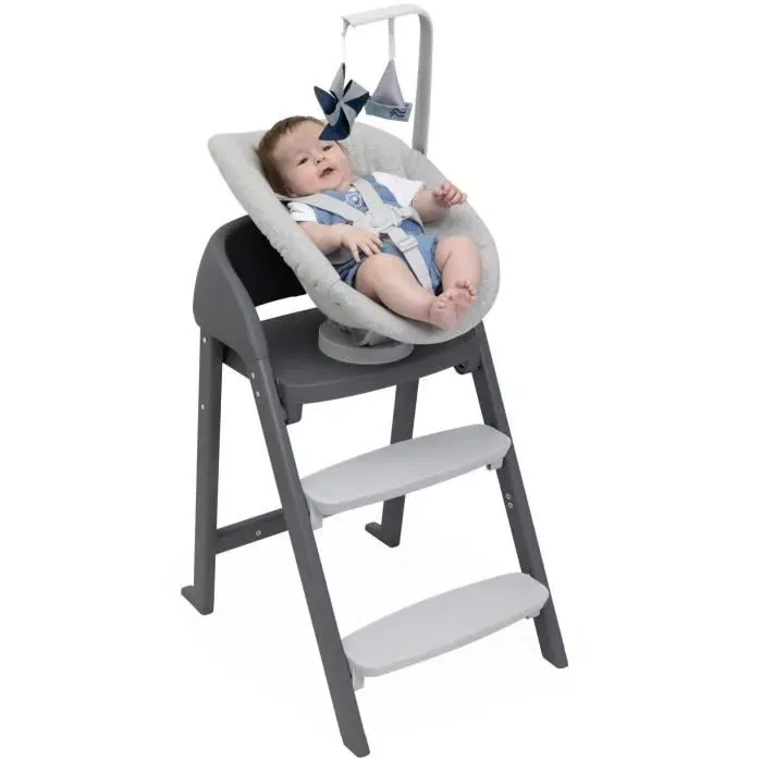 Chicco Siège de Naissance Crescendo - Siège Inclinable Gris avec Housse Lavable et Barre de Jeux - Pour Bébé de 0 à 9 kg