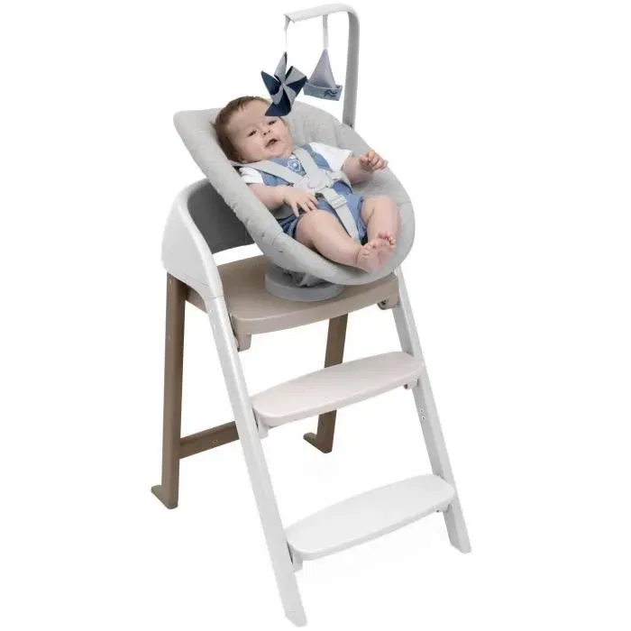 Chicco Siège de Naissance Crescendo - Siège Inclinable Gris avec Housse Lavable et Barre de Jeux - Pour Bébé de 0 à 9 kg
