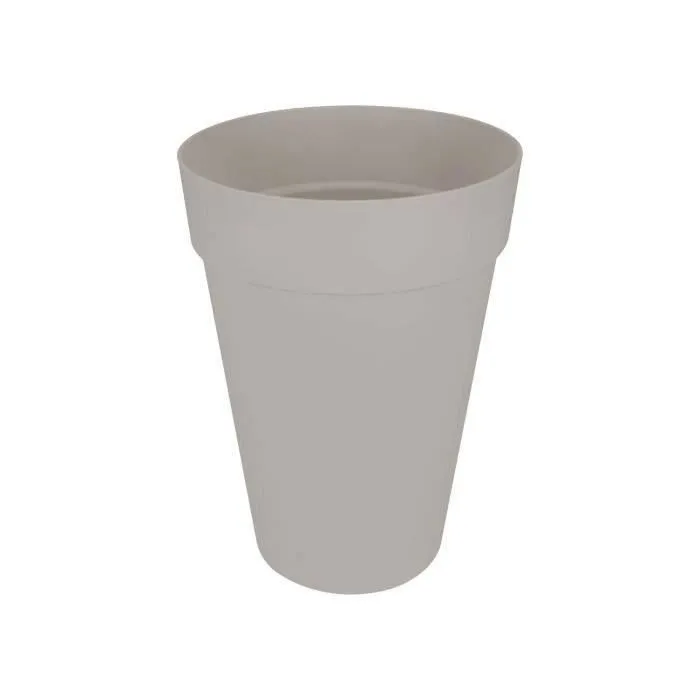 ELHO Pot de fleurs rond Loft Urban, réservoir d'eau intégré, plastique recyclé, Ø 42 cm, H 56 cm, 5 L, gris chaud pour extérieur ELHO Pot de fleurs rond Loft Urban, réservoir d'eau intégré, plastique recyclé, Ø 42 cm, H 56 cm, 5 L, gris chaud pour extérieur