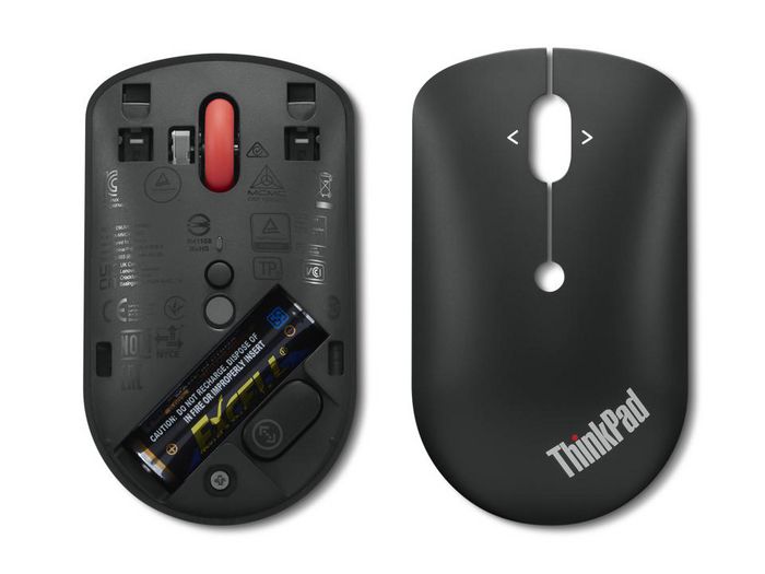 Lenovo ThinkPad Souris Sans Fil Compacte USB-C avec Dongle 2.4 GHz, 6 Boutons, DPI Réglable jusqu'à 2400, Compatible Windows ChromeOS
